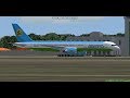 Uzbekistan Airways B757  Termez Airport  UTST  Landing FS9