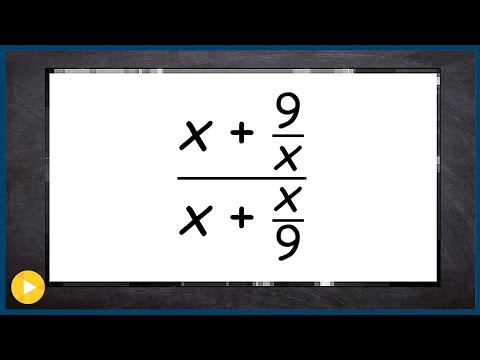 Simplify a complex fraction