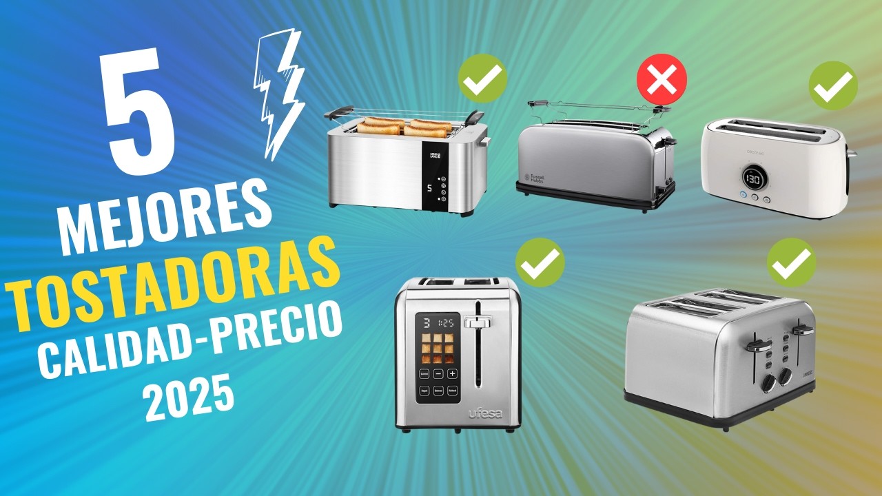 😱🔥 Las 5 Mejores TOSTADORAS Calidad-Precio de 2025 en Amazon ✅ | NO COMPRES SIN VER ESTO 🚨