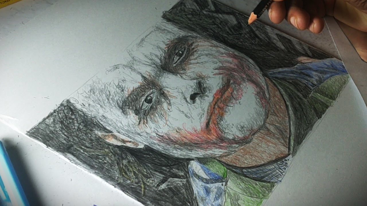 Drawing joker dark knight
