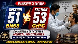 Section 51 BNSS vs Section 53 CrPC | Medical Examination of Accused | Forensic Medicine &amp; MJ