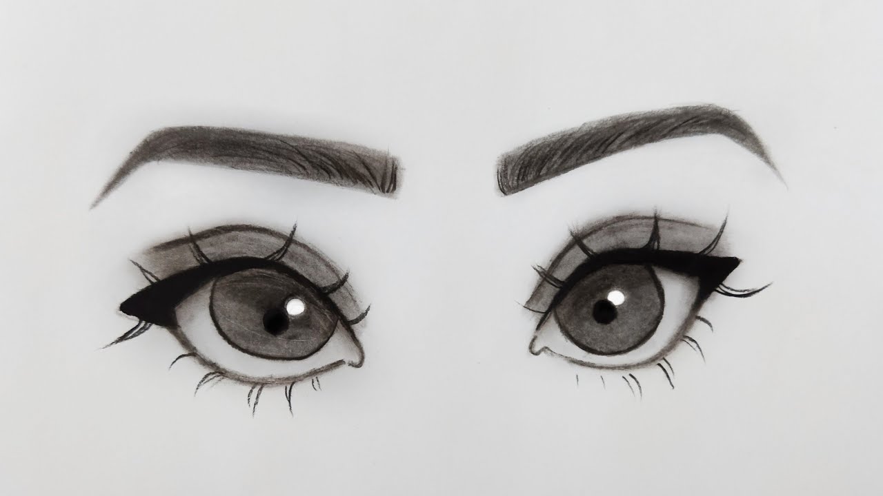 how to draw anime eyes | step by step tutorial | pencil sketch for beginners