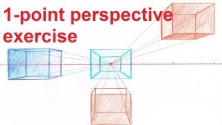 Linear Perspective Drawing Lesson 4/6 - How To Draw One Point Perspective - Drawing Backgrounds