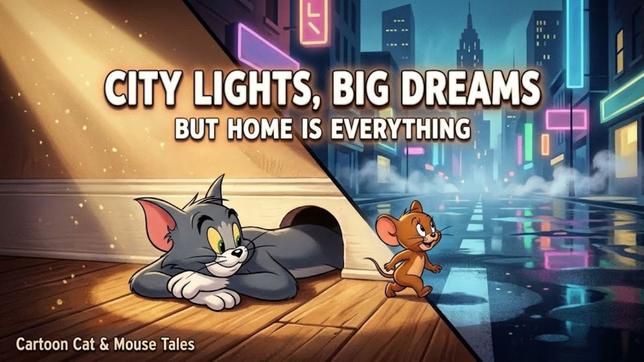 From Home to the City 🌃🐭 1940s Cartoon Chase (Tom & Jerry Inspired Fanmade Animation)