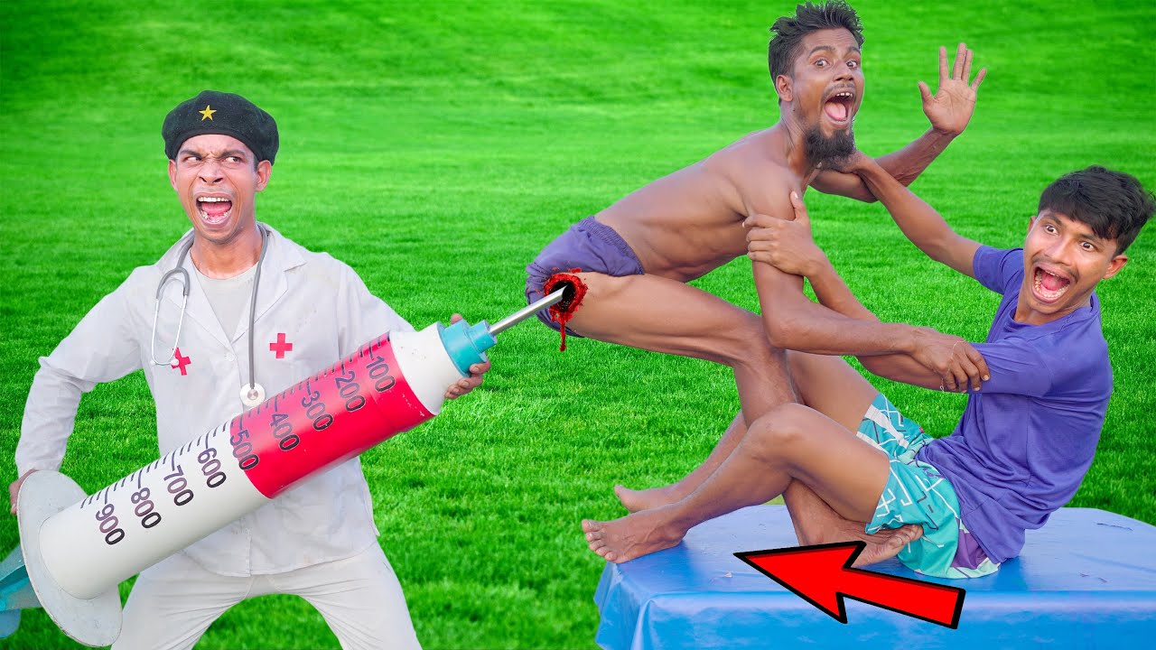 Very Special Must Watch Funniest Fun Comedy Video 2025Amazing Injection Wala Doctor Trending Video