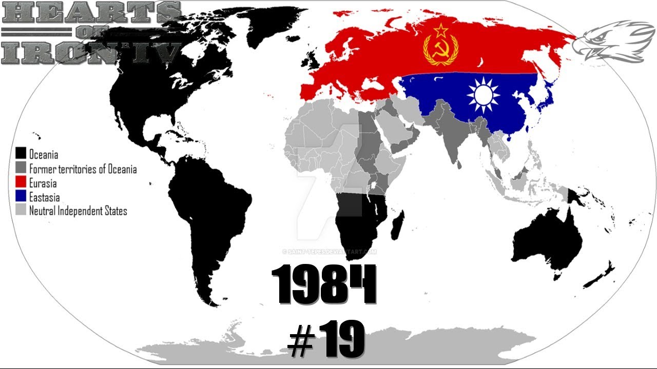 1984 Карта мира по оруэллу