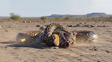 Giant Python Attacks Baby Tiger... The Moment a Baby Tiger Fights for Its Life | Wildlife Video