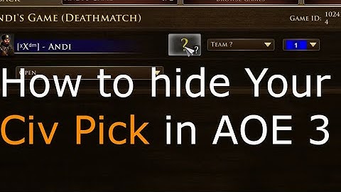 How To Hide Your Civ Pick In Lobby Games (AOE 3 DE)