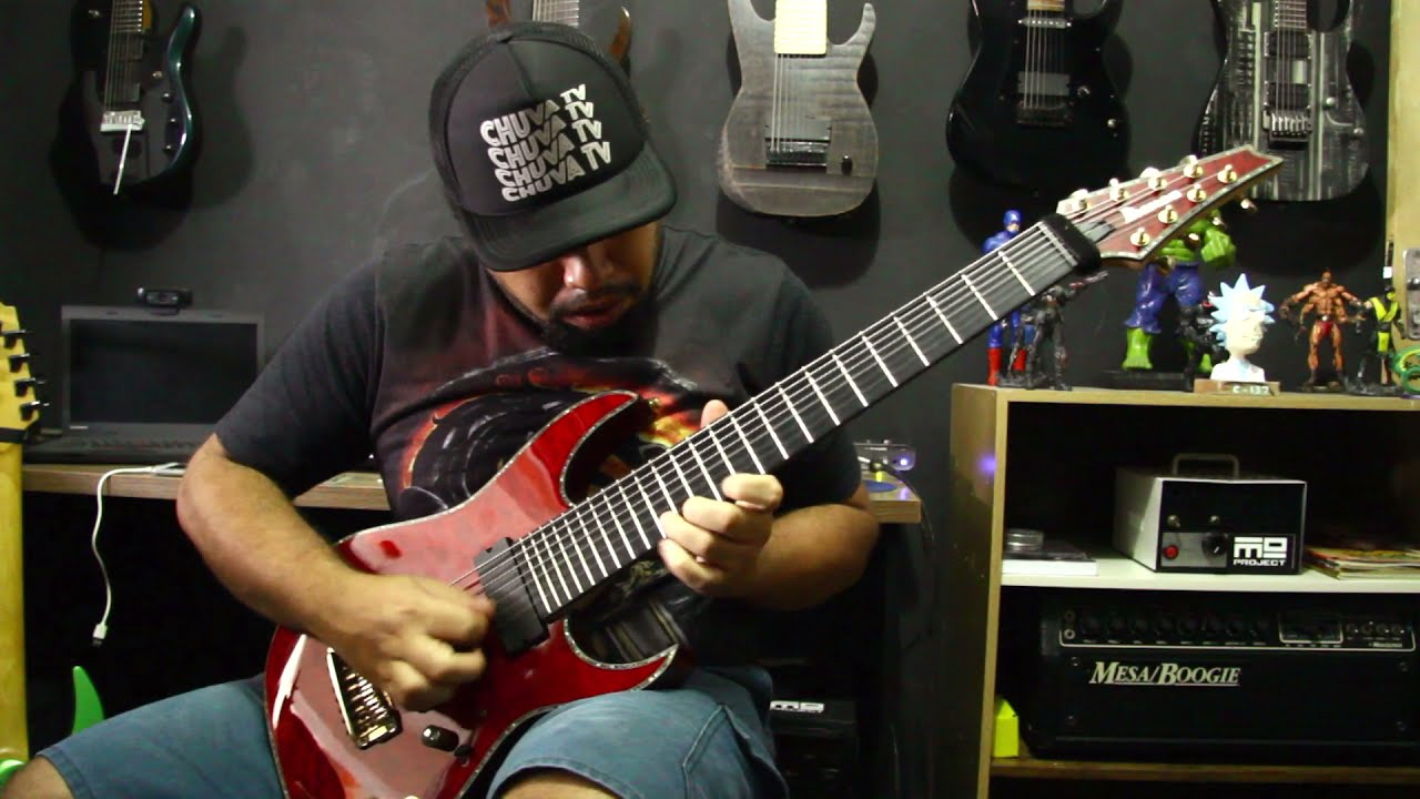 Ibanez Iron Label RGIX28fEQM - EMG 808 - 8 string/8 cordas - YouTube
