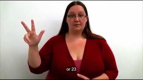 ASL Numbers 20-29