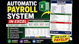 Employee Salary & Payslip System in Excel | Automatic Payroll Management with Formulas