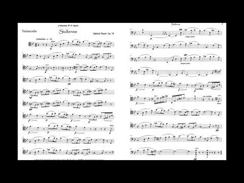 Faure Sicilienne Op.78 Cello violonchelo 佛瑞 西西里舞曲 大提琴 フォーレ シシリエンヌ チェロ Score Sheet 譜 Partitura 【Kero】