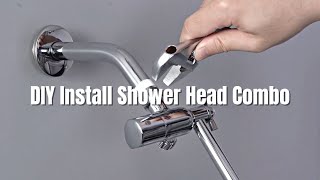 How to Install Hibbent Rainfall Shower Head & Handheld Showerhead Combo? | Installation Tutorial