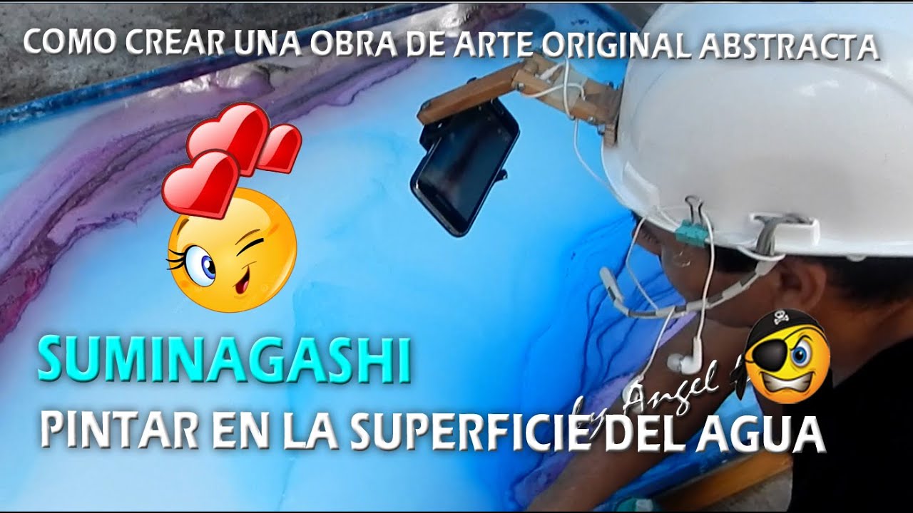 COMO PINTAR UN ABSTRACTO AL ESTILO SUMINAGASHI