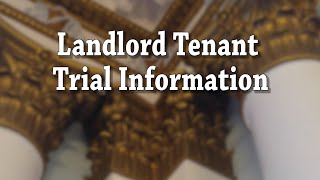 Landlord Tenant Trial Instructions – Harris Announcement