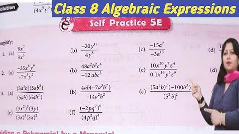 Ex- 5E Q.1 ch-5 Algebraic Expressions class 8| SChand composite maths|By komal Gupta 