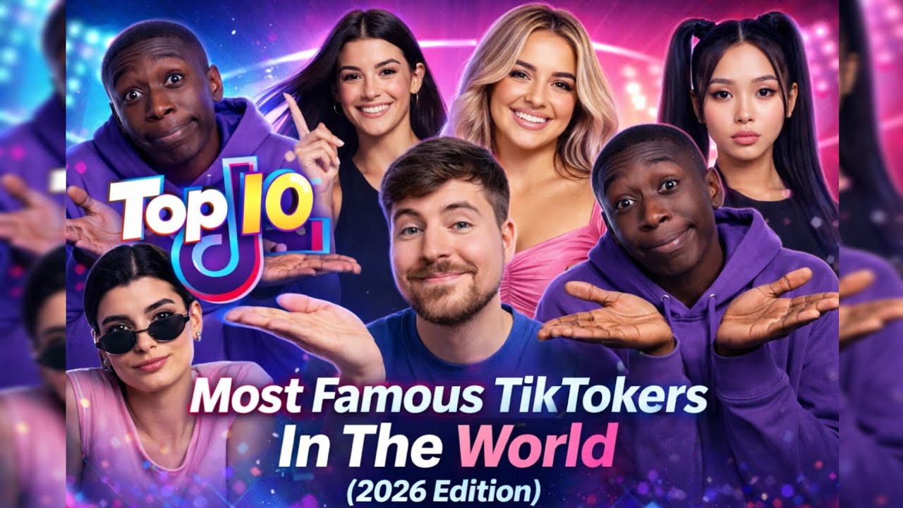 Top 10 Most Famous TikTokers In The World (2026 Edition). - YouTube