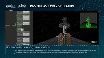 A simulation tool for in-orbit assembly of large structures - RISAM workshop @IROS2020.