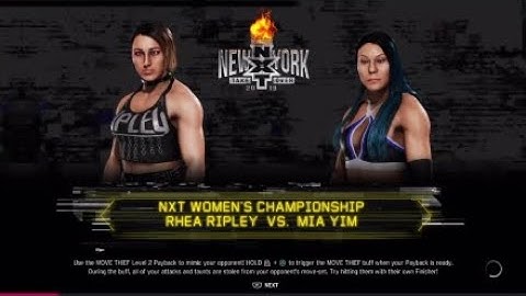 WWE 2K20 Universe Mode - NXT Takeover New York Match Card
