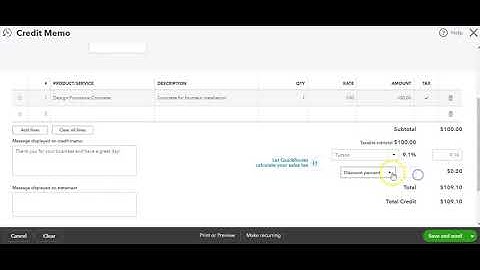 QuickBooks Online - Creating Credit Memos