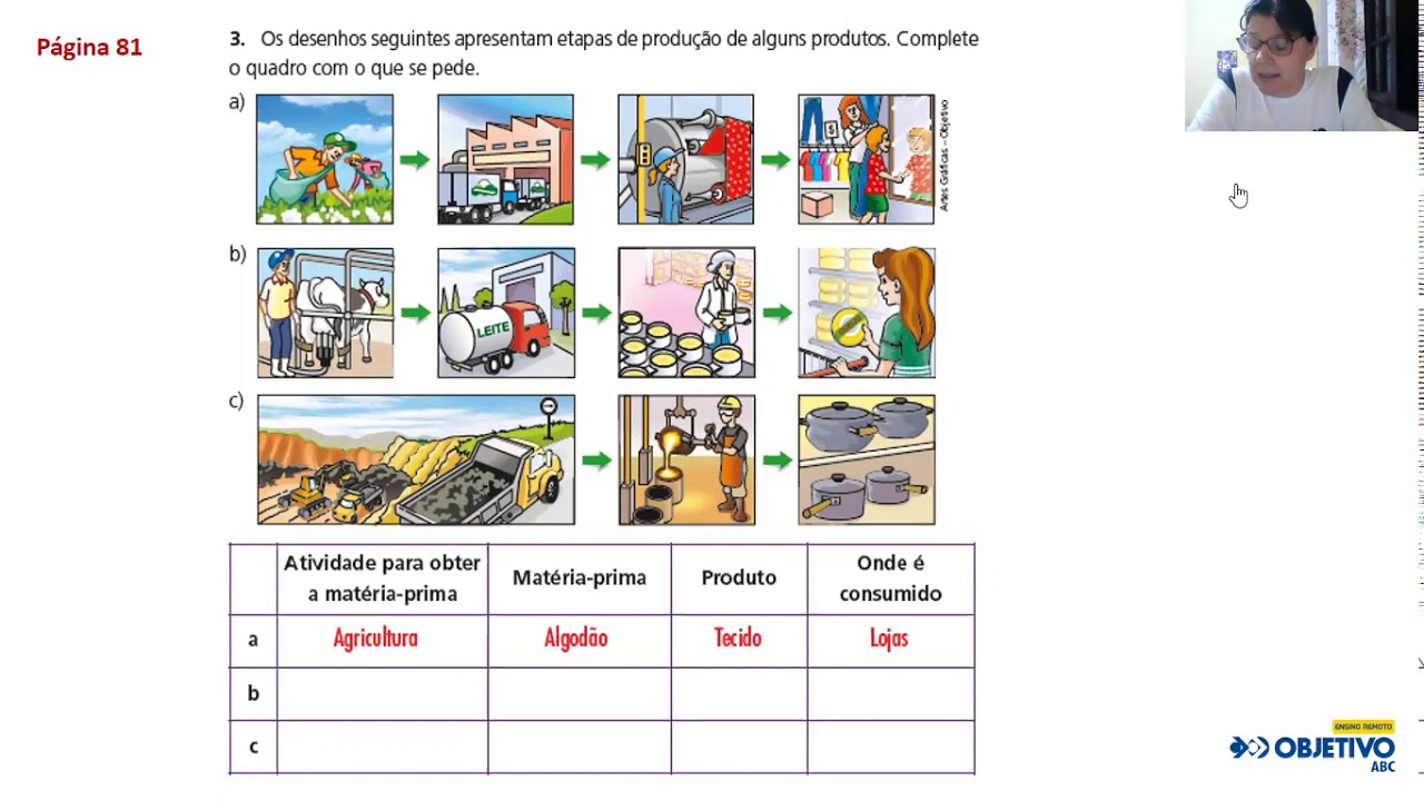 Atividade de Geografia – Setores da economia – Professora