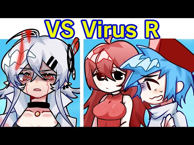 Friday Night Funkin' VS Virus R FULL WEEK + Cutscenes  (FNF Mod/Hard) (Cute Character/GF/BF) class=