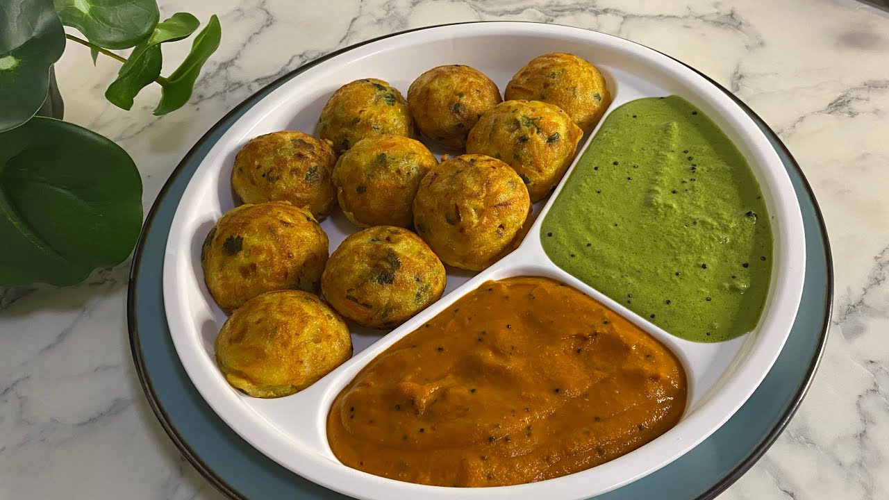 Rava appe with green chutney recipe YouTube