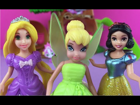 Disney Fairy Tinkerbell  with Princesses Rapunzel Snow 