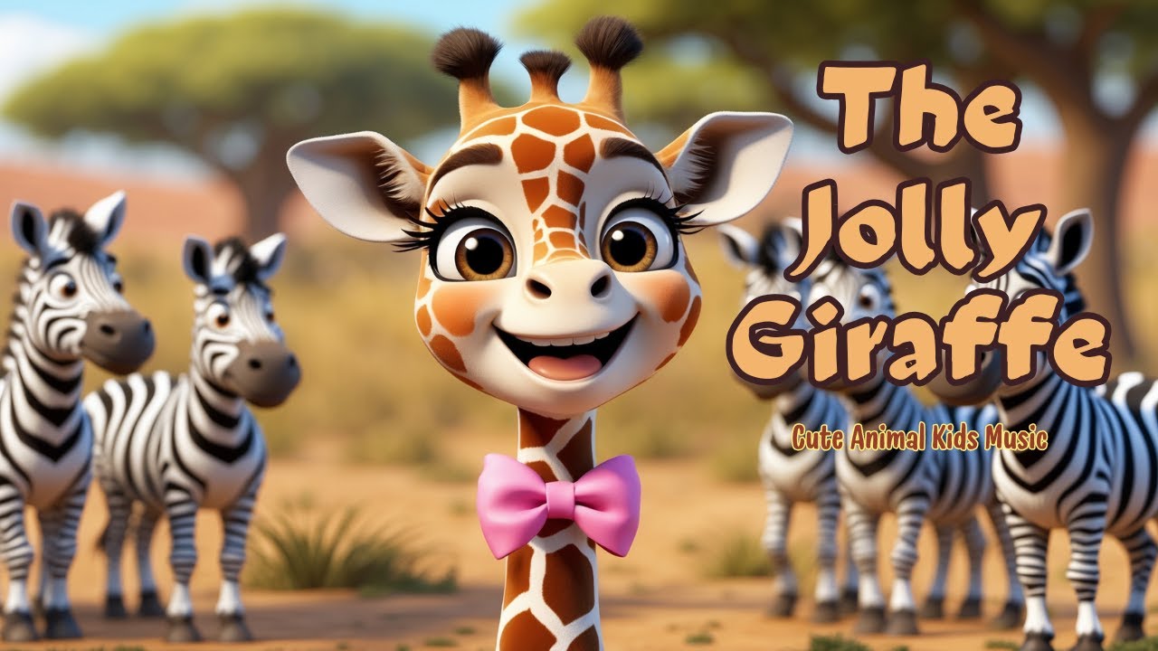 The Jolly Giraffe | Dancing Giraffe Song for Toddlers | Fun Animal Dance in 3D Animation