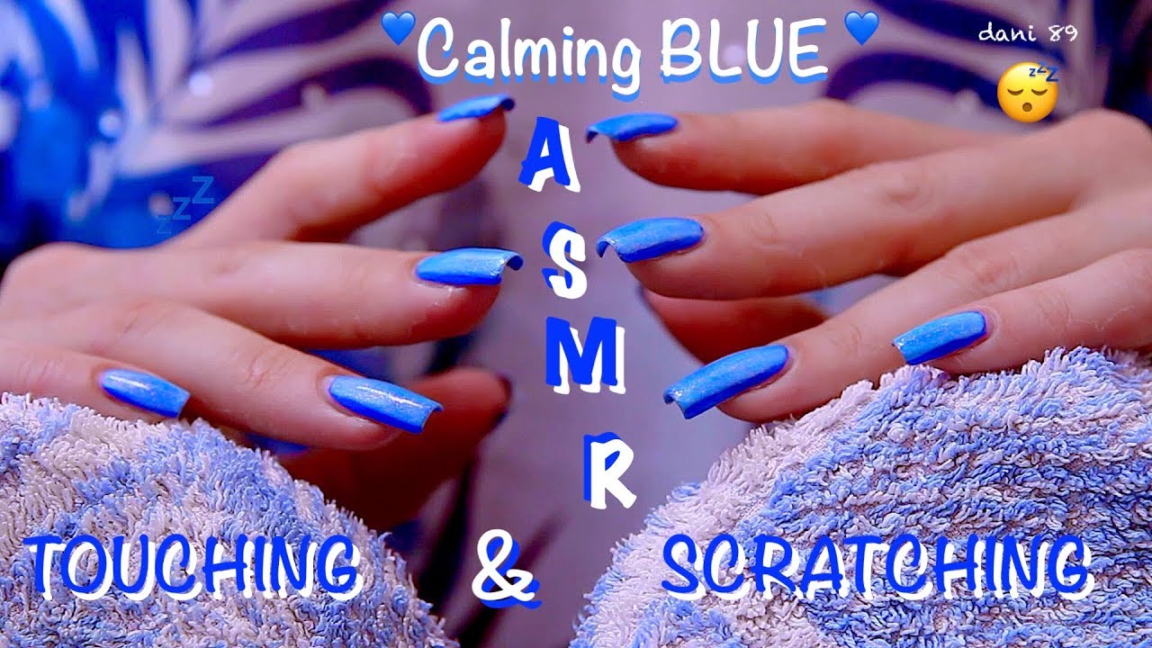 💙Soft Calming ASMR💙Light BLUE Color-Therapy😴 SCRATCH + TOUCH TOWEL~CLOTH 💤New Trigger😴So Tingly