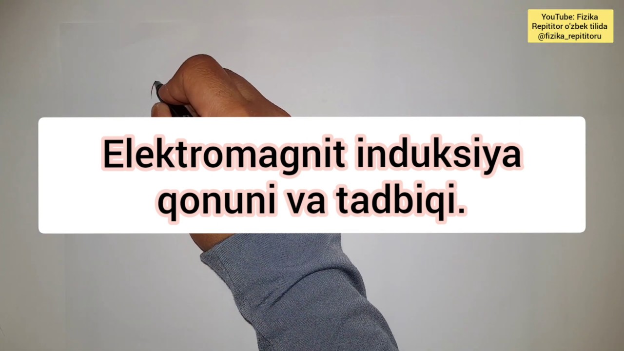 129-dars. Elektromagnit induksiya qonuni va tadbiqi.
