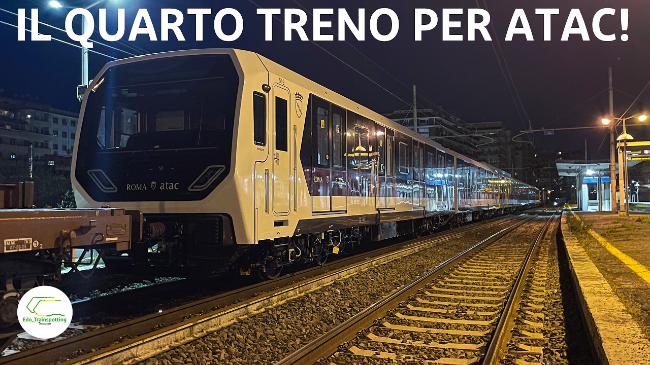 [4K60FPS] CONSEGNATO IL QUARTO CONVOGLIO METRO HITACHI RAIL A ROMA ...