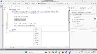Furniture order form using visual basic