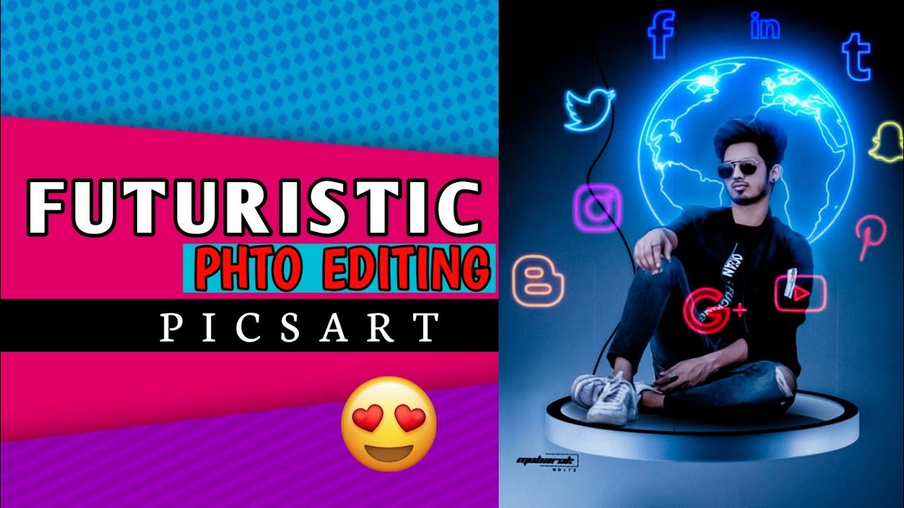 PICSART FUTURISTIC PHOTO EDITING  tutorial in PicsArt | step by step in Hindi- MOBARAK EDITZ