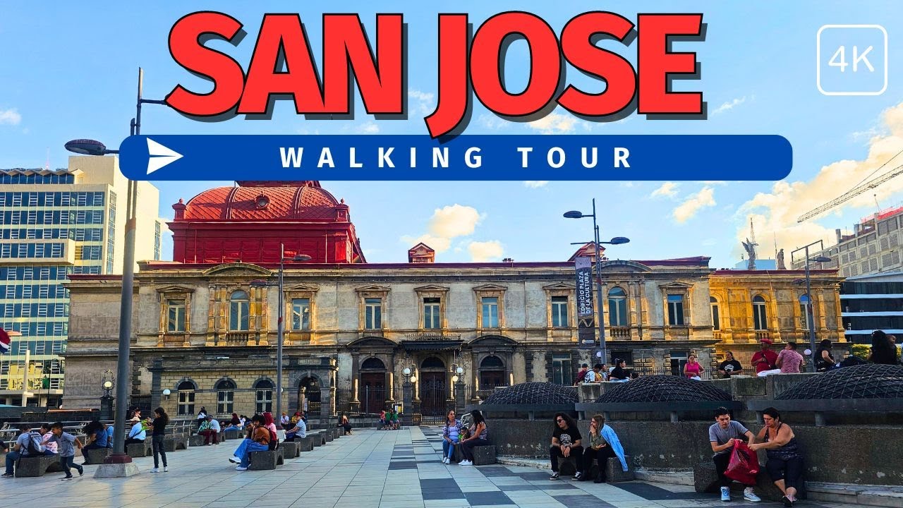 Costa Rica's Capital City, San Jose | Walking Tour | 4k60fps with Captions