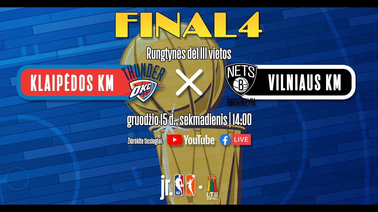 Jr. NBA League Final 4 | Dėl III vietos: Klaipėdos KM - THUNDER v Vilniaus KM - NETS