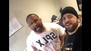 MVP of WWE backstage with R.A. the Rugged Man & Vinnie Paz & Esoteric