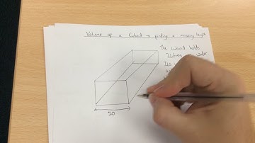 Volume of a cuboid - finding a missing length M