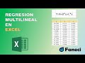 COMO REALIZAR UNA REGRESION MULTIPLE EN EXCEL✅