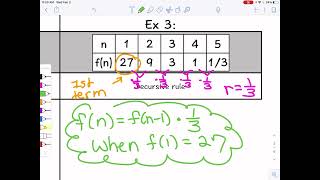 Sem 2 M1T5  Recursive Sequences Geometric Video Lesson