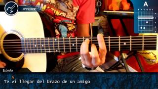 Video thumbnail of "Cómo tocar "Loco Tu Forma de Ser" de Los Auténticos Decadentes en Guitarra (HD) - Christianvib"