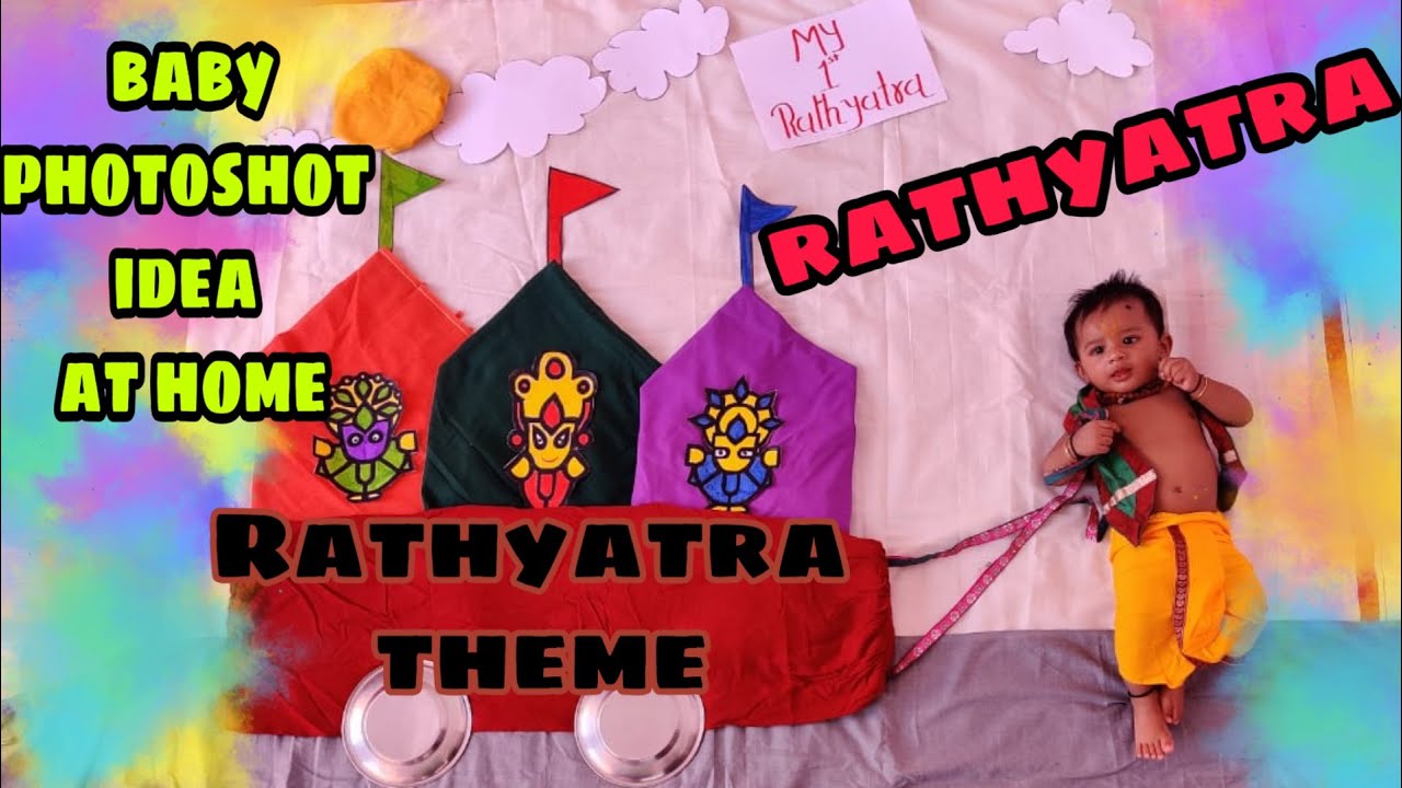Rathyatra theme | baby photoshoot | diy photography idea | Ashadhibeej ...