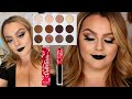 How To Wear Black Lipstick |Pür Soirée Diaries Palette &amp;BH Cosmetics Glitter|Lime Crime Black Velvet