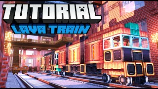 Lava Fluid Cargo Train Build - Create Mod Train in Minecraft