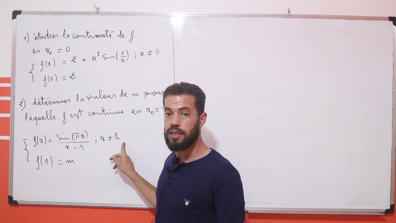 la continuité d'une fonction  en un point : les fonctions trigonométriques exercice