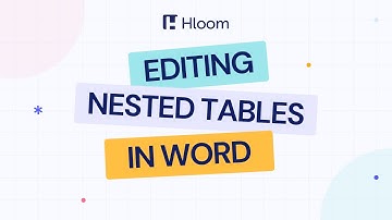 Editing nested tables in Word