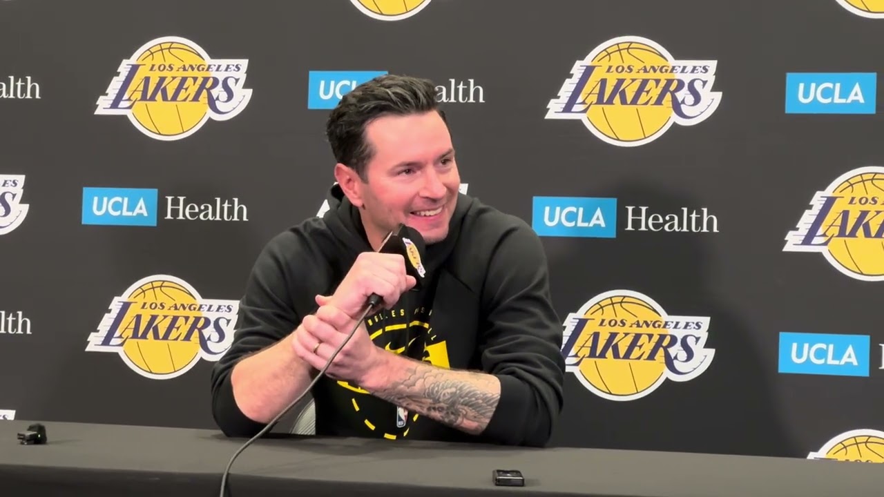 Lakers HC JJ Redick talks about his relationship with Luka Doncic after viral clip