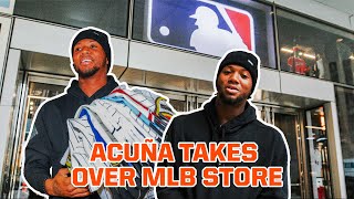 Ronald Acuña Jr. TAKES OVER MLB Store (Surprises fans, buys all the jerseys!)