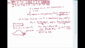 Wilcoxon rank sum test: Normal Approximation Example