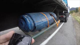 Flatbed trucking Lumber Tarp storage idea! it works and its easy!